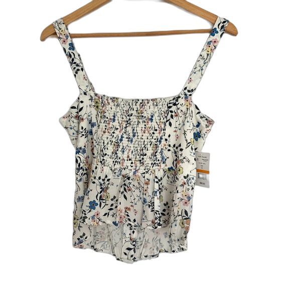 NWT ANTROPOLOGIE korirl PEPLUM SQUARE NECK TOP Size S, Floral Print - Picture 2 of 7